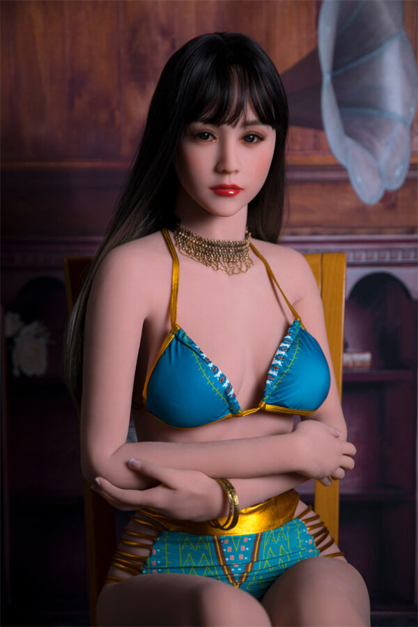 Sensual Muñeca Realista 166CM De Silicona Con Ojos Azules Y Copa C - Imagen 2